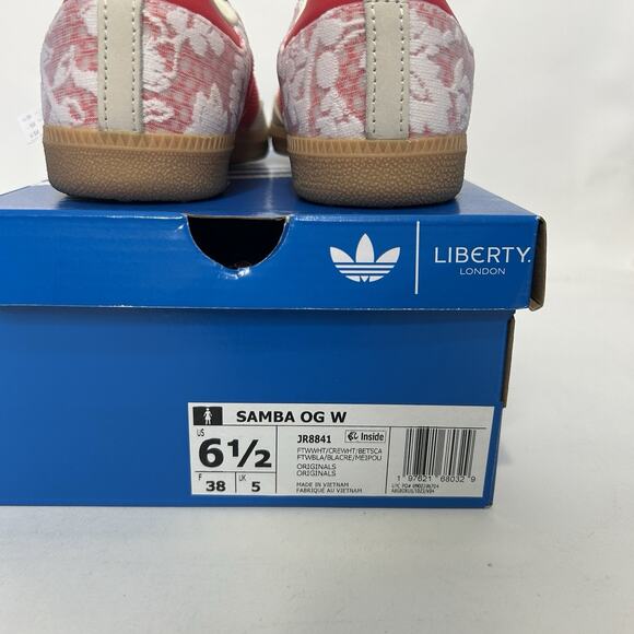 Adidas Samba OG X Liberty London - “Better Scarlet” JR8841 - Picture 5 of 6
